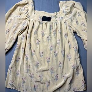 No.6 Store NYC Silk Botanical Blouse | Size 1 (Small) | Made in USA